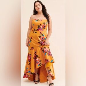 NEW! Hutch Dea Dress Ruffled Gown Size 10 Yellow (Mustard)